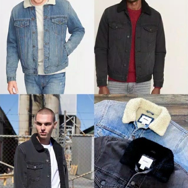 jaket Old Navy sherpa lined denim