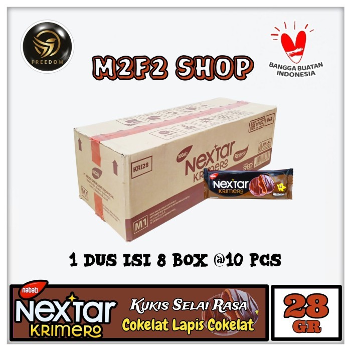 

Nabati Nextar Krimero Richoco Biskuit Lapis Cokelat - 28 gr (Karton)