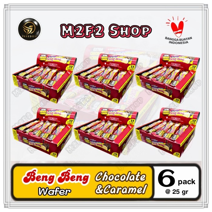 

Beng Beng Wafer Extra Caramel Crispy Chocolate Cokelat 25 gr (6 Pack)