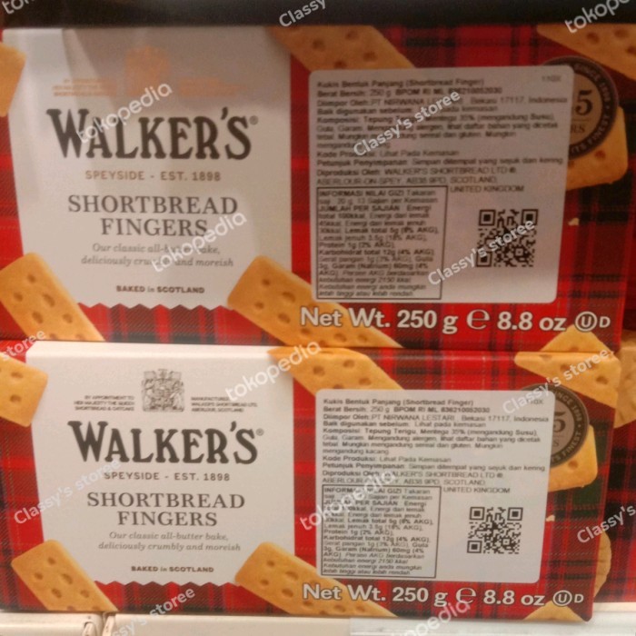 

Walkers pure butter shortbread 250 gr/kukis biskuit panjang