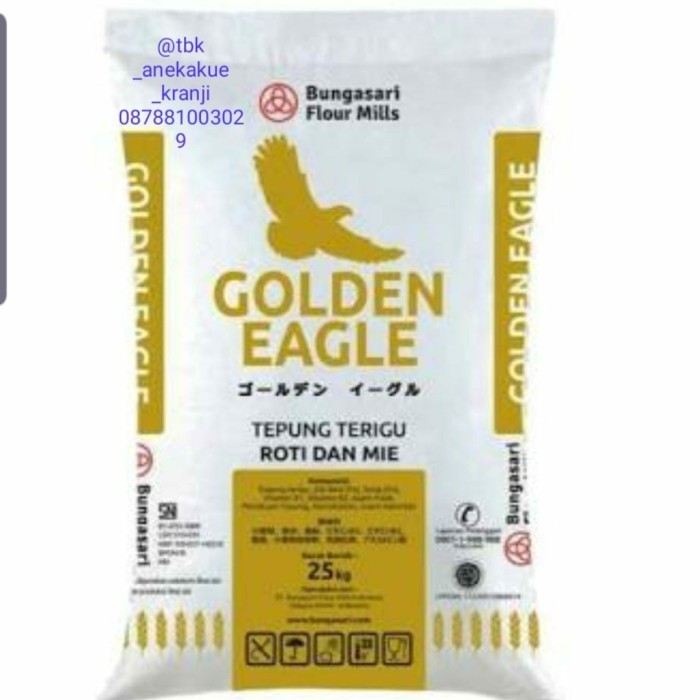 

Terigu Golden Eagle Bungasari 25 kg/utk Mie Roti/sprti Cakra via Gojek