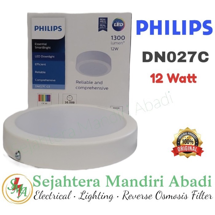 HOT SALE Lampu Downlight Philips DN027C Led 12 Watt Outbow Bulat