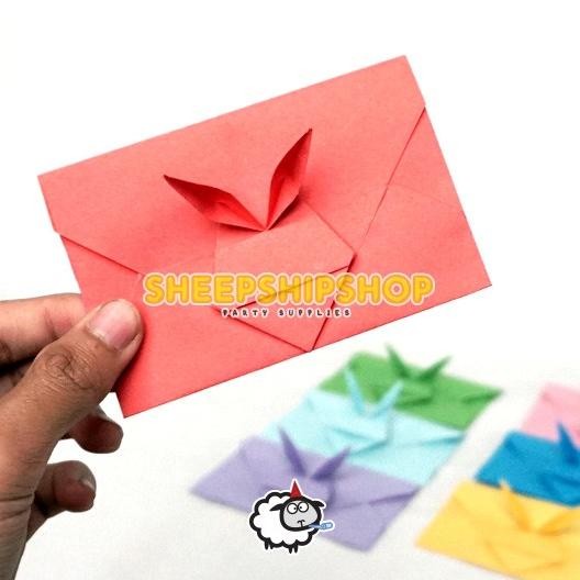 

$$$$] AMPLOP ORIGAMI KELINCI Isi 3Pcs/Angpau Kertas Origami/Angpau Uang THR