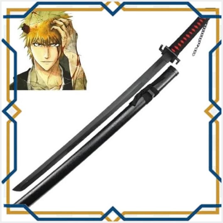 PEDANG KAYU ANIME BLEACH COSPLAY ICHIGO KURASAKI COLLECTION SWORD