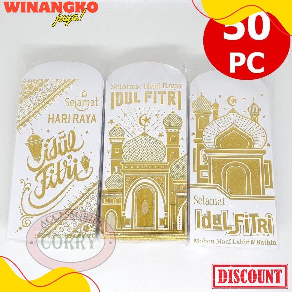 

Angpao Idul Fitri Lebaran Isi 50 Mewah 17 Cm Bulk Murah Amplop Uang Putih Embos Emas Mengkilap Flash Sale! Diskon Hingga 70%