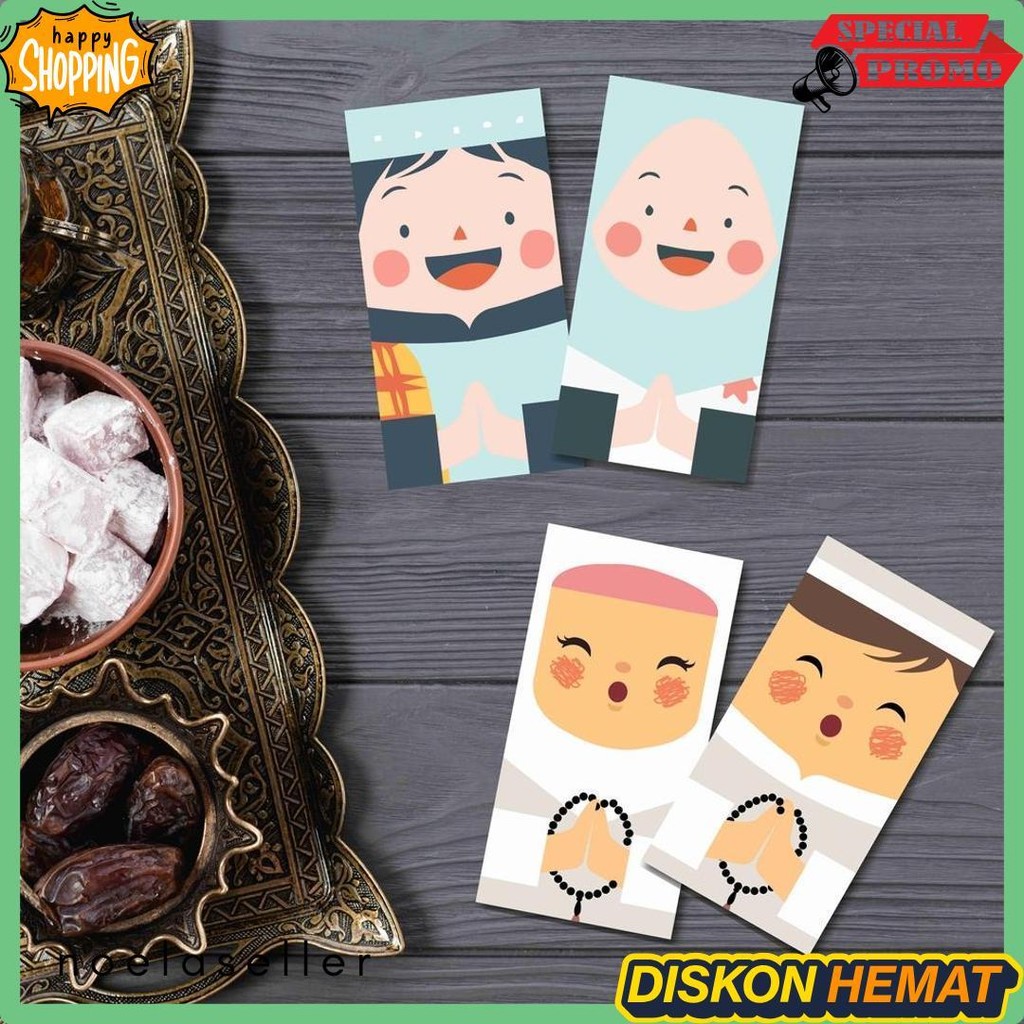 

6 Pcs Amplop Lebaran Idul Fitri Lucu / Amplop Thr Lebaran Karakter Anak Ready Stock Diskon Setengah Harga