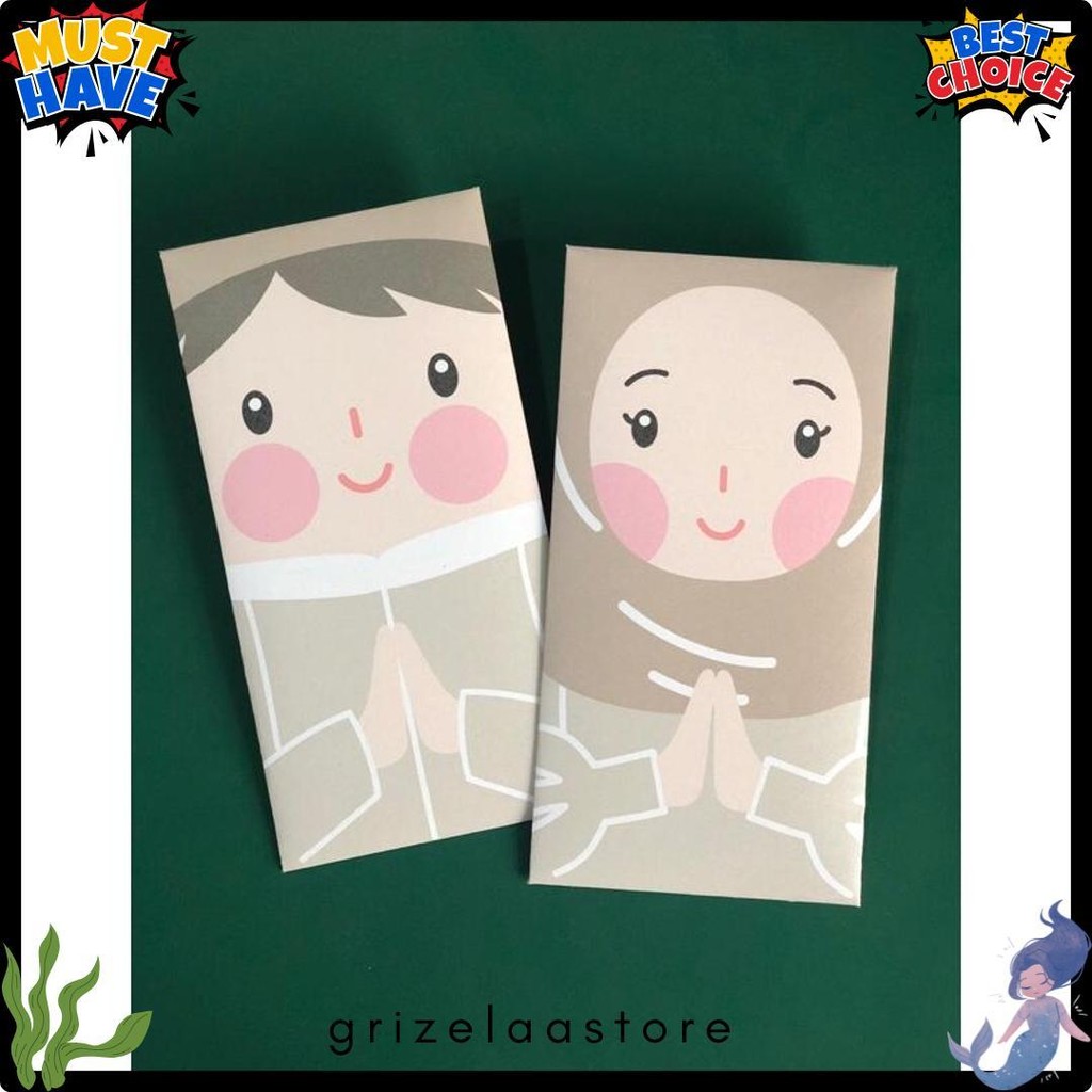 

6 Pcs Amplop Lebaran Idul Fitri Lucu / Amplop Thr Lebaran Karakter Anak Ready Stock Diskon Setengah Harga