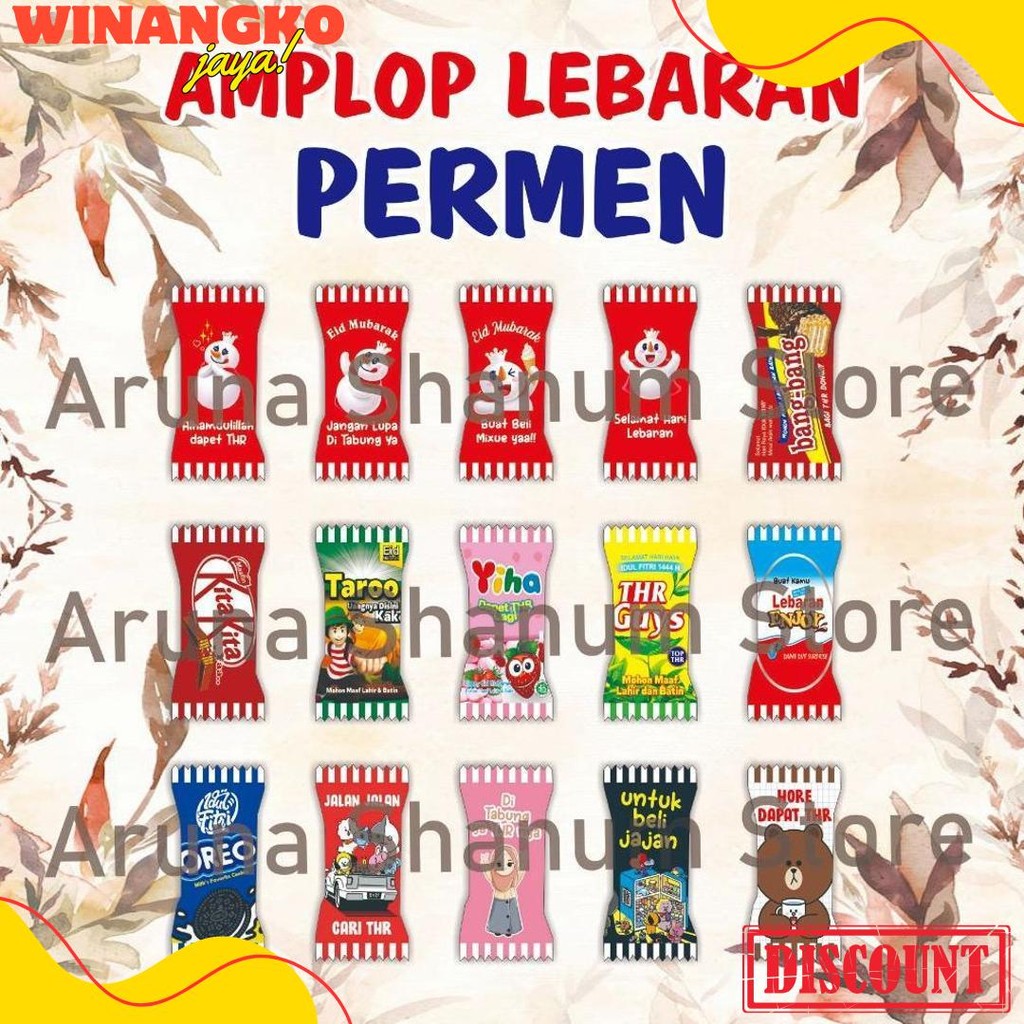 

Grosir 100 Pcs Amplop Lebaran Motif Permen Terlengkap Dan Termurah