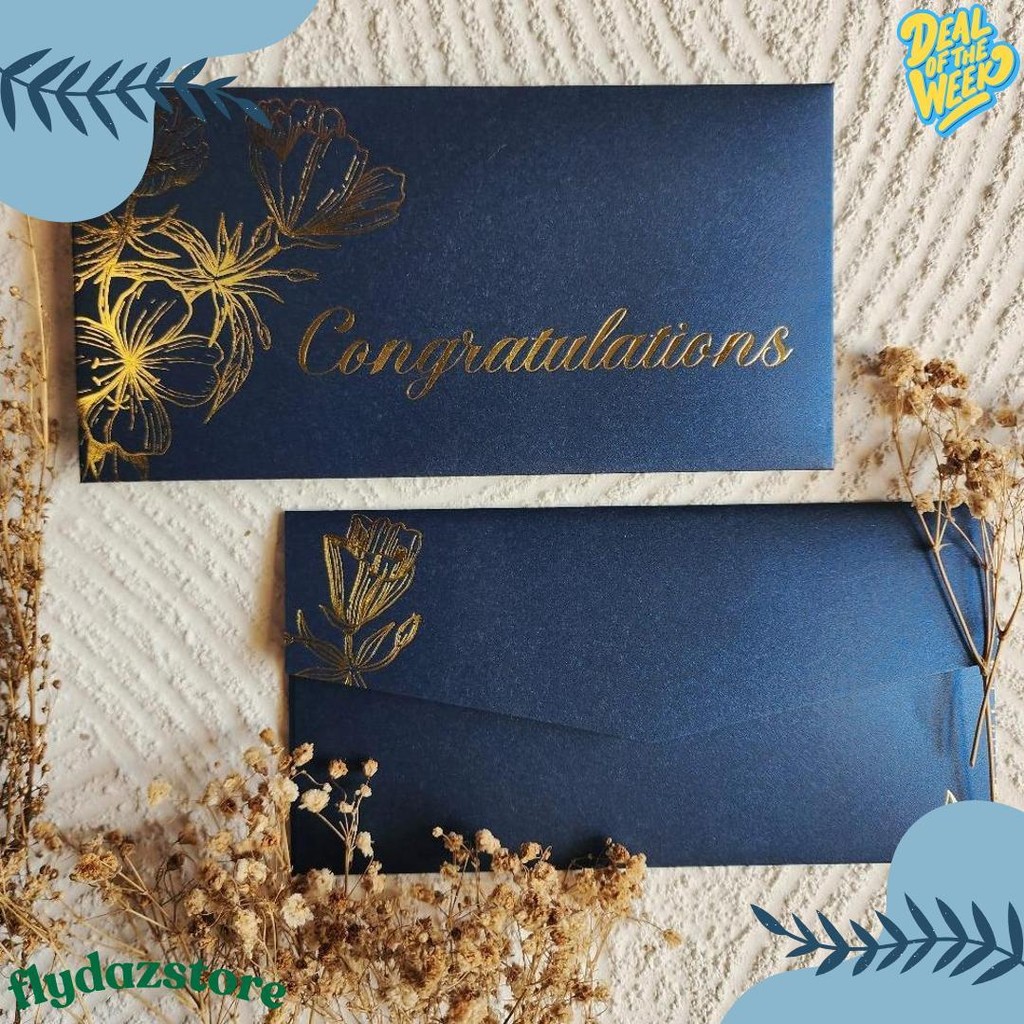 

Amplop Uang Horizontal Besar 9.5X18.5Cm Happy Wedding Congratulations / Angpao Selamat Bahan Fancy Jasmine / Angpau Wedding / Angpau Congratulations (Isi 10 Pcs) Diskon