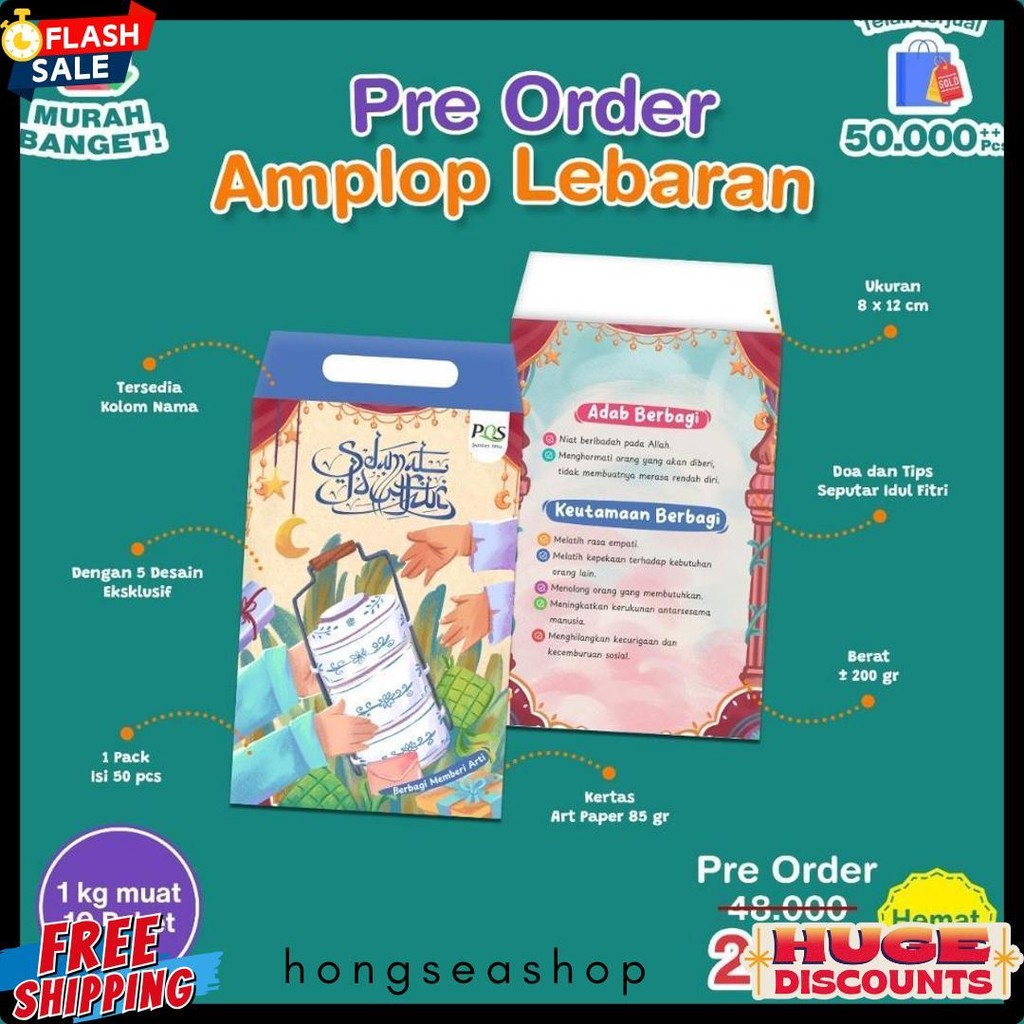 

Amplop Lebaran 2025 - Isi 50Pcs [Pustaka Hulwah] Diskon