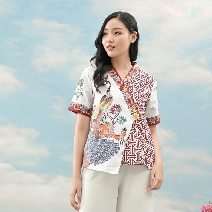 Atasan Batik Kimono / Blouse Batik Wanita / Batik Kantor - 267 BBC