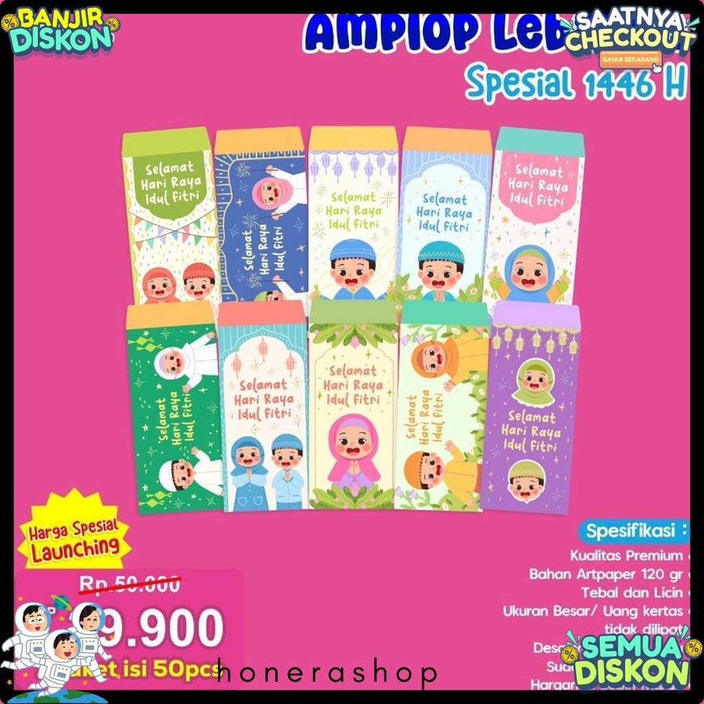 

Amplop Lebaran 2025 - Isi 50Pcs [Pustaka Hulwah] Diskon Setengah Harga