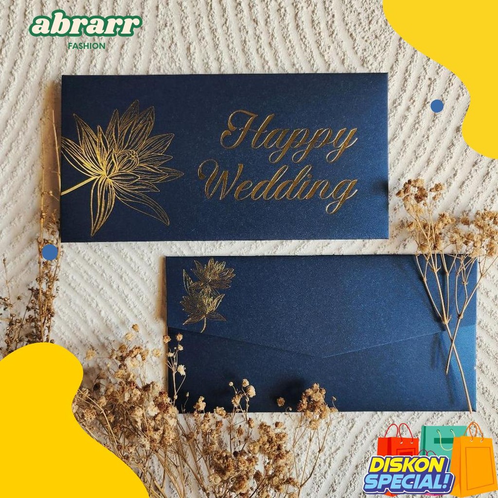 

Amplop Uang Horizontal Besar 9.5X18.5Cm Happy Wedding Congratulations / Angpao Selamat Bahan Fancy Jasmine / Angpau Wedding / Angpau Congratulations (Isi 10 Pcs) Flash Sale! Diskon Hingga 70%