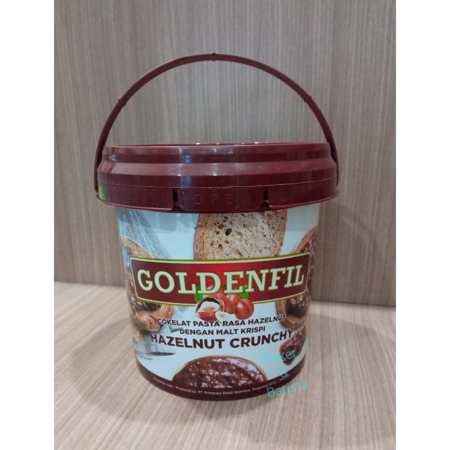 

:>:>:>:>] Goldenfill Hazelnut Crunchy 1kg / Selai Hazelnut Crunchy Murah