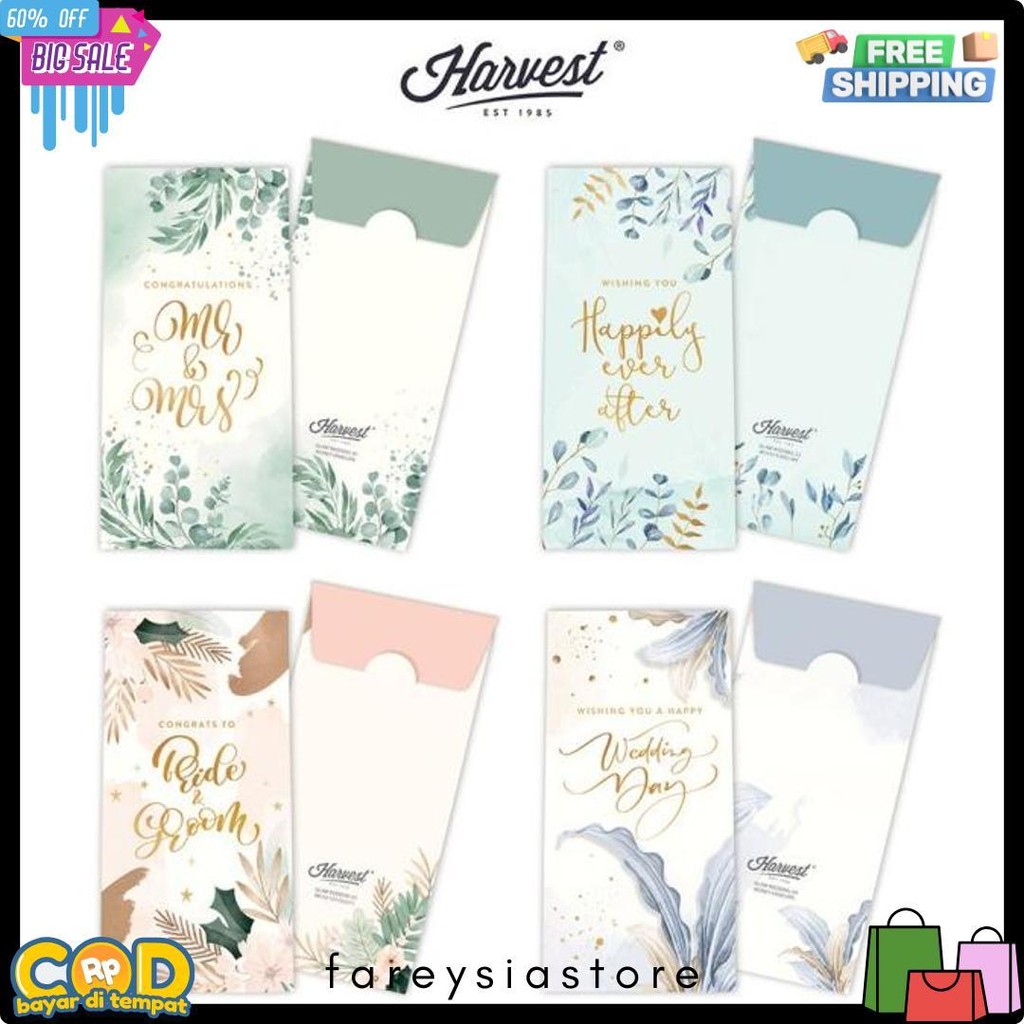

Amplop / Angpao Wedding Harvest Isi 6 Glam Wedding Diskon
