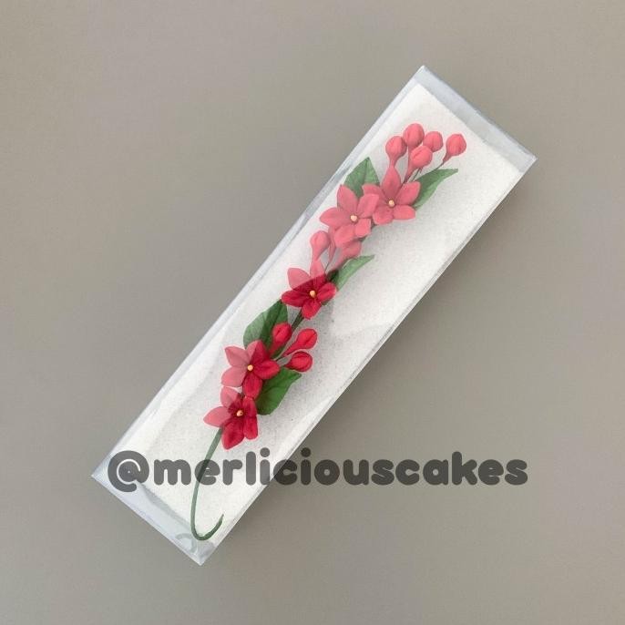 

~~~~~] STP 32 Red Merah Bunga Gumpaste Flower Cake Kue Topper