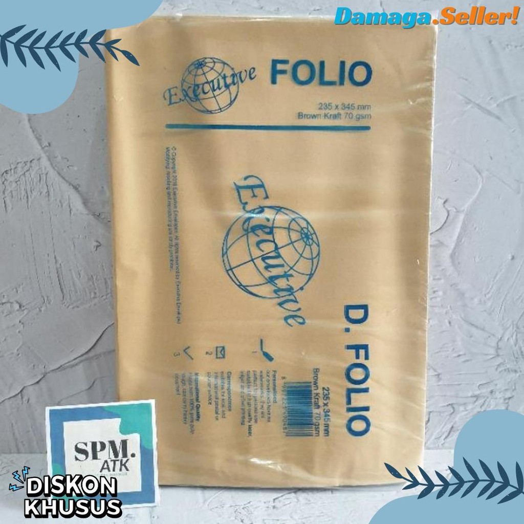 

( 100 Pcs ) Amplop Coklat Folio Executive Khusus Instant/Sameday Terlengkap Dan Termurah
