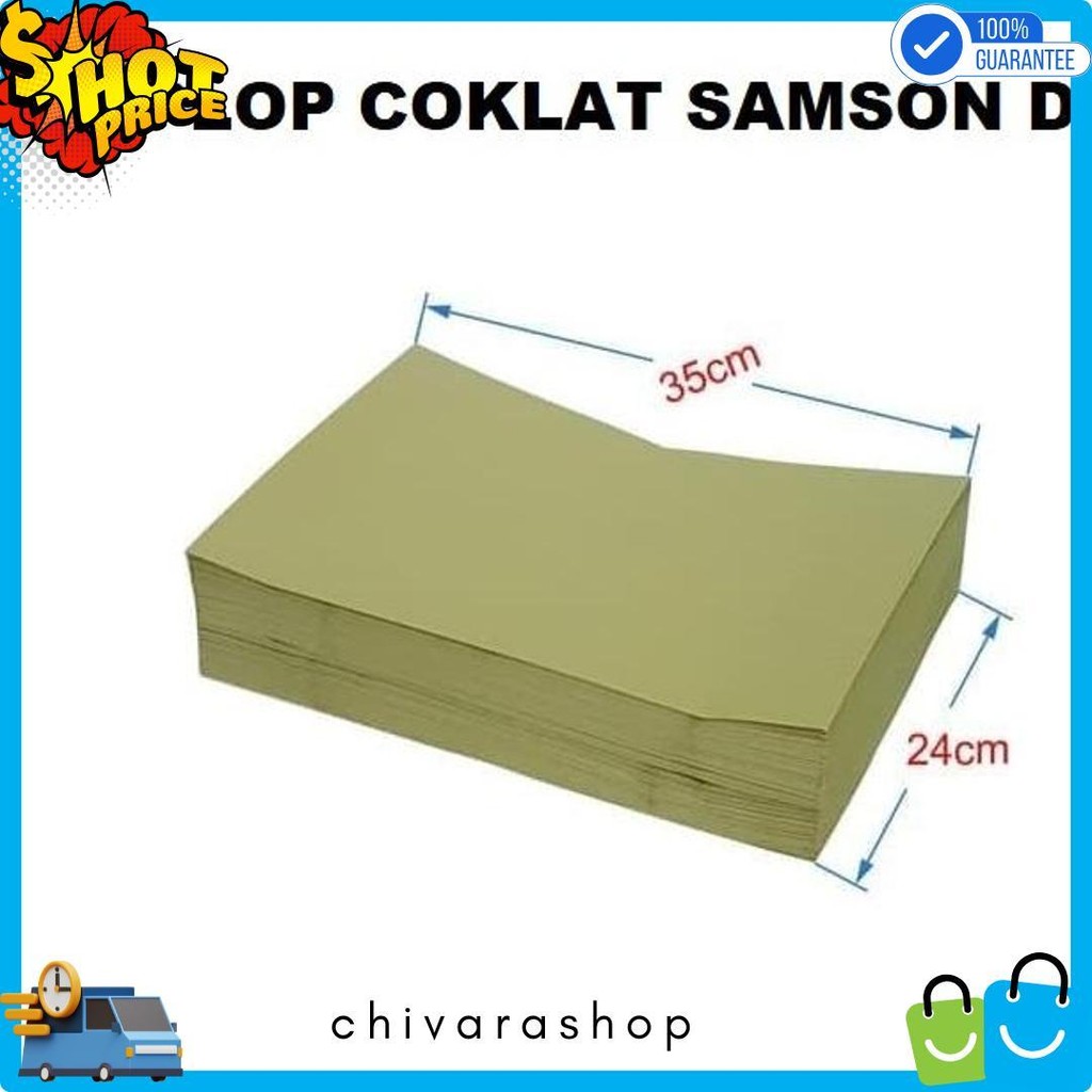 

Amplop Coklat Samson Isi 100 Lembar/ Amplop Coklat (D Dan E) Diskon