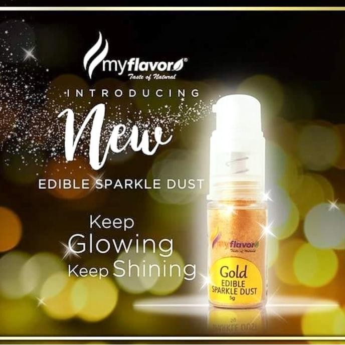 

><><><] My Flavor Gold Edible Sparkle Dust Edible Glitter 5 Gram