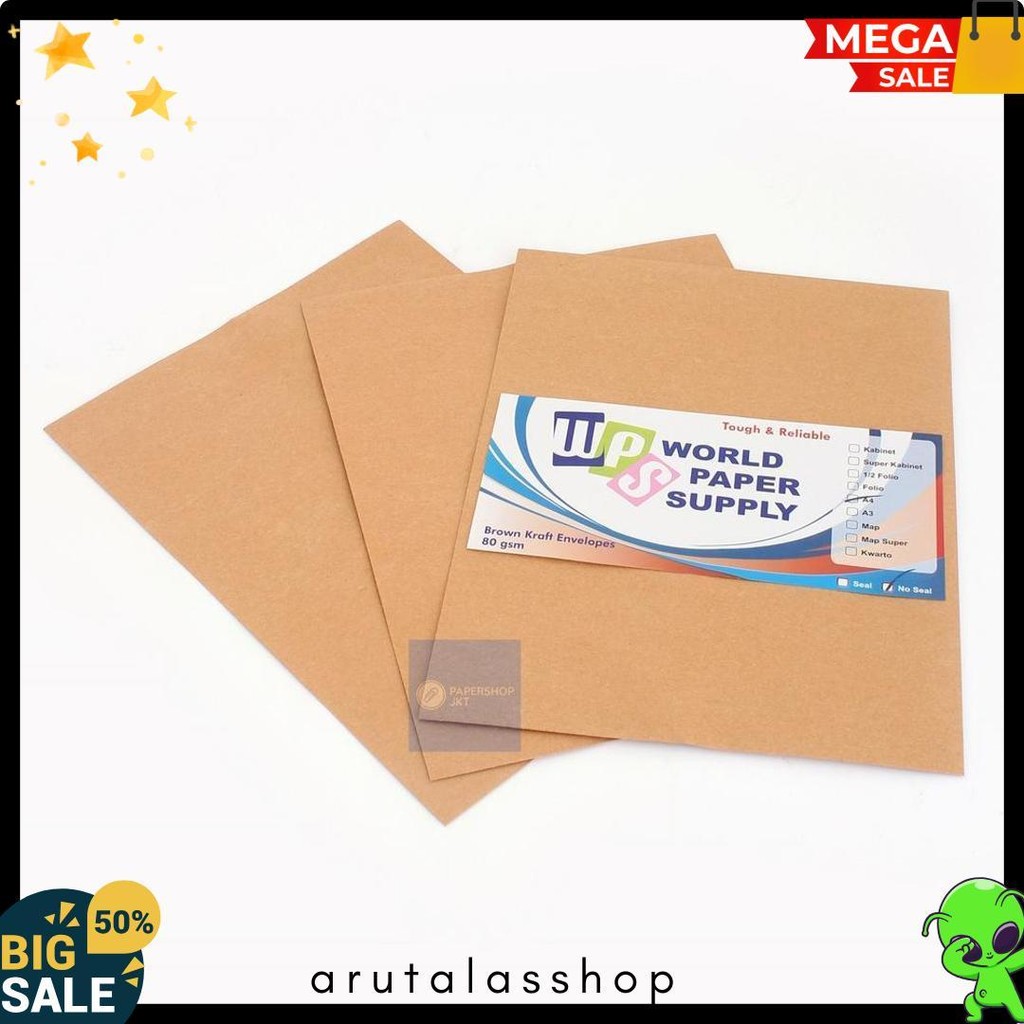 

Wps - Amplop Coklat Ukuran A4 ( 30 X 22 Cm ) - Pack Flash Sale! Diskon Hingga 70%