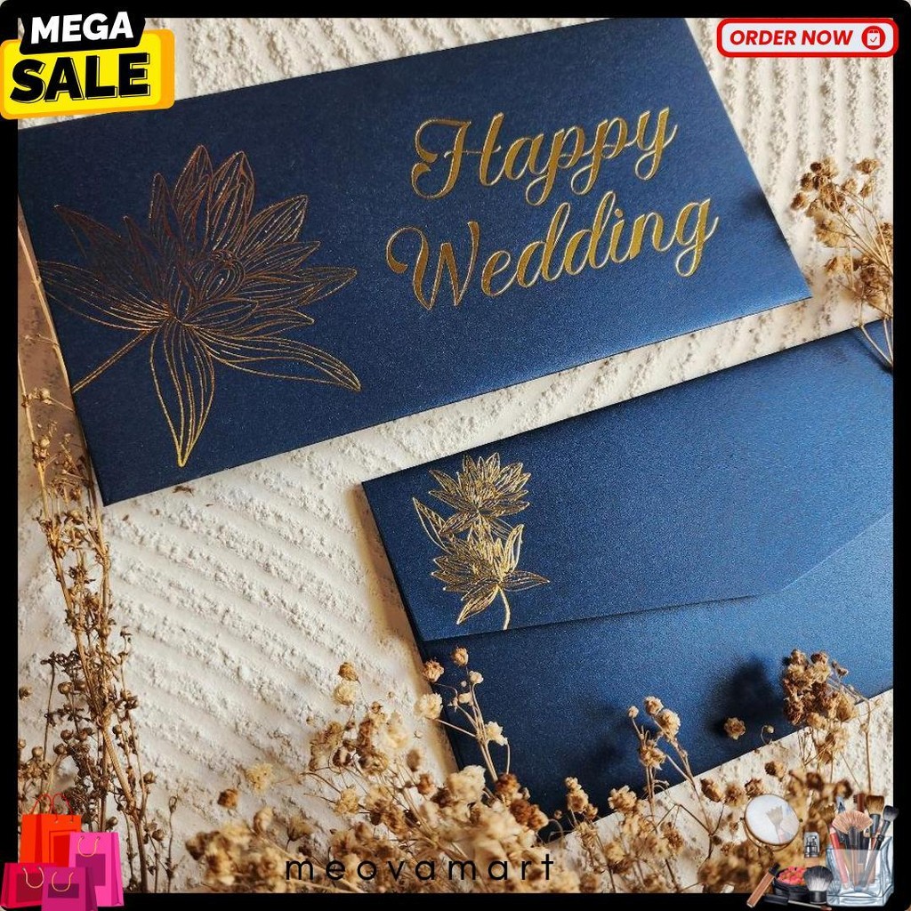 

Amplop Uang Horizontal Besar 9.5X18.5Cm Happy Wedding Congratulations / Angpao Selamat Bahan Fancy Jasmine / Angpau Wedding / Angpau Congratulations (Isi 10 Pcs) Terlengkap Dan Termurah