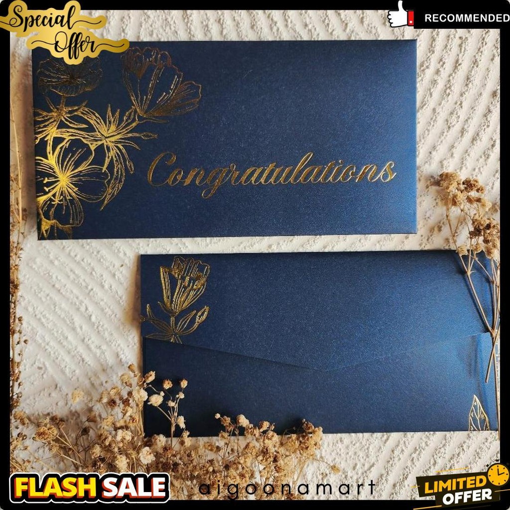 

Amplop Uang Horizontal Besar 9.5X18.5Cm Happy Wedding Congratulations / Angpao Selamat Bahan Fancy Jasmine / Angpau Wedding / Angpau Congratulations (Isi 10 Pcs) Terlaris! Produk Ini Banyak Dicari
