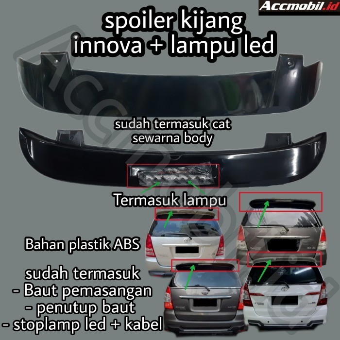 Spoiler Kijang Innova Plastic Dengan Lampu