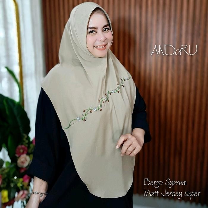 Hijab Instan Andaru Bergo Sulam Syanum