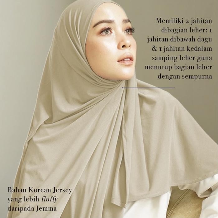 Hameeda - Hannah Instant Hijab Jersey Bergo Pashmina Panjang Muslim Kerudung Santai Wanita