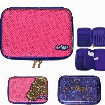 

#####] SMIGGLE PENCIL CASE REVERSIBLE SEQUIN BUTTERFLY ORIGINAL SMIGGLE
