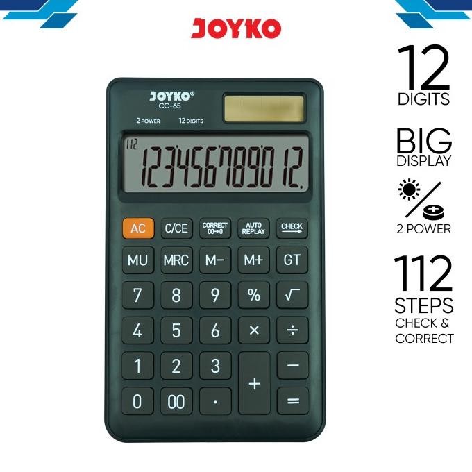 

Calculator Kalkulator Joyko CC-65 12 Digits Check & Correct