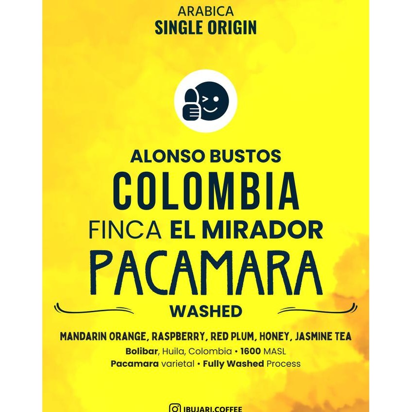 

Colombia Finca El Mirador Pacamara Washed Biji Kopi Arabika Coffee