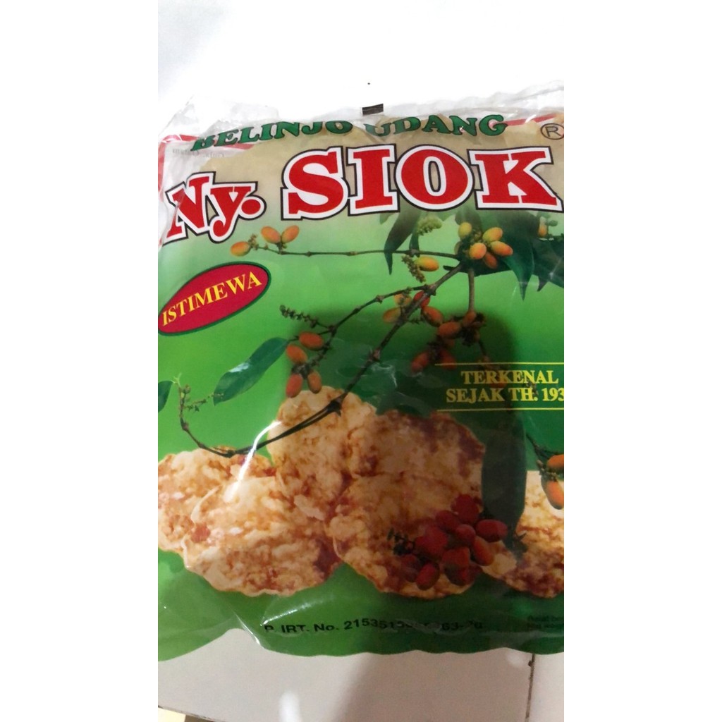 

NY SIOK BELINJO/BLINJO UDANG MANIS 200GR EMPING MLINJO UDANG NY.SIOK