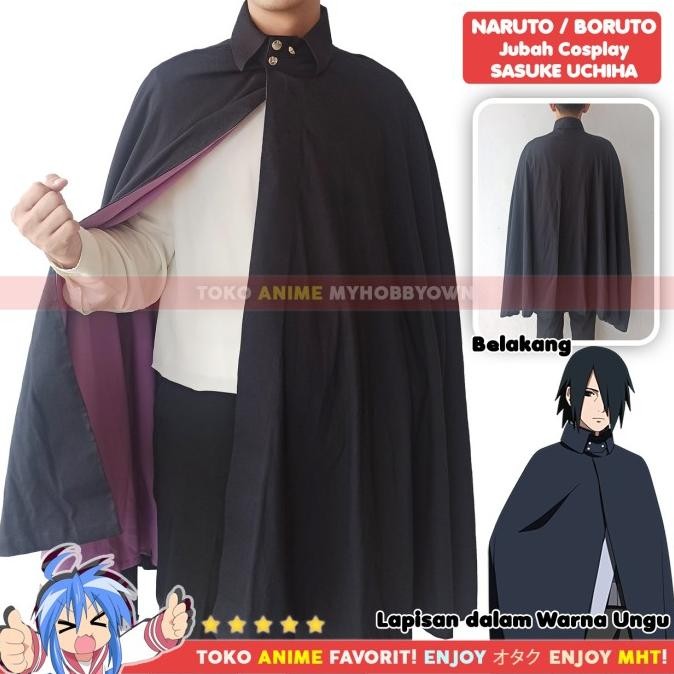 Jubah Uchiha Sasuke Kostum Cosplay Anime Boruto Naruto Next Generation Terlaris