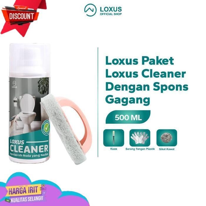 PROMO LOXUS PAKET LOXUS CLEANER DENGAN SPONS GAGANG
