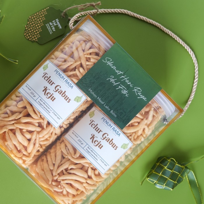 

HAMPERS LEBARAN PENUH RASA - 2 TELUR GABUS KEJU 225 GR