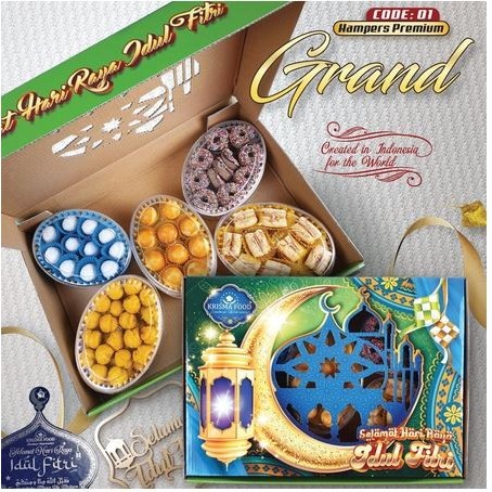 

KRISMA FOOD HAMPERS SILVER ATAU GRAND ISI 5 TOPLES 600GR / PARCEL