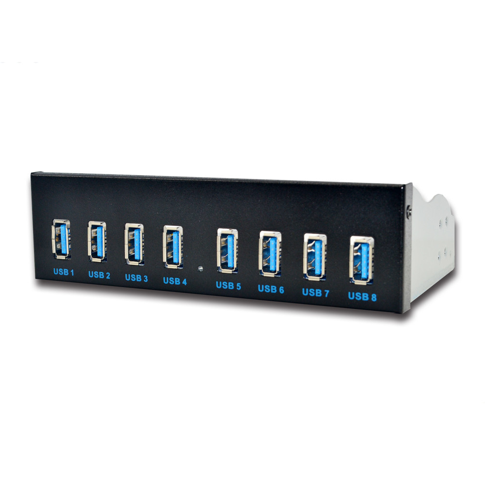 BARU 8 Port USB Hub USB3 5.25 USB 3.0 Front Panel Splitters USB 3.0 Hub for PC USB-HUB Multiple USB3