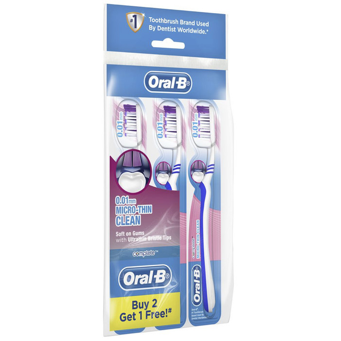 

Oral-B Complete Micro-Thin Clean Toothbrush 3 Pack