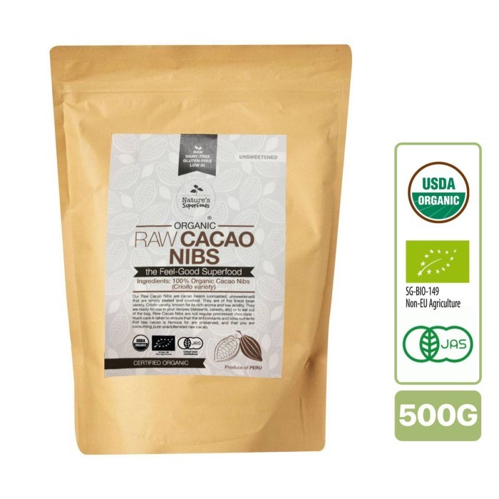 

Nature's Superfoods Organic Raw Cacao Nibs 500g