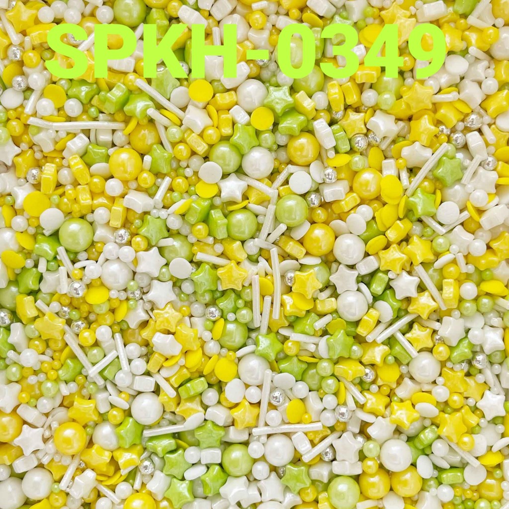 

SPKH-0349 Sprinkles sprinkle springkel 500gr mutiara bintang kuning (sprinkles)