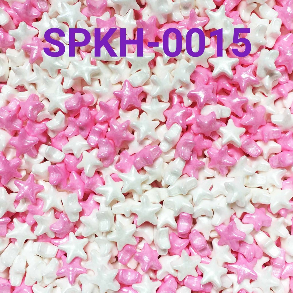 

SPKH-0015 Sprinkles sprinkle sprinkel 500gr bintang pink putih (SPRINKLES)