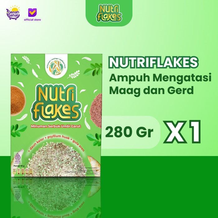 

NUTRIFLAKES SEREAL UMBI GARUT SOLUSI ASAM LAMBUNG 1 BOX