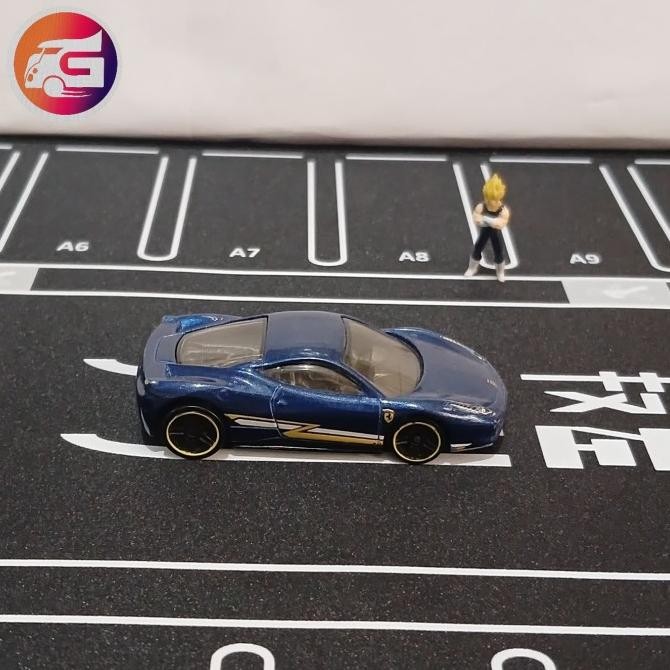 HEMAT HOT WHEELS FERRARI 458 ITALIA LOOSE BIRU - HOTWHEELS