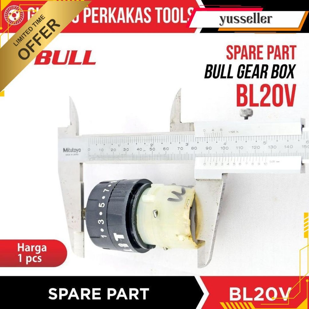 Bull Gearbox Gigi Set Bor Impact Baterai 20V 21V Cordless Drill Gear Box Set Gratis Ongkir