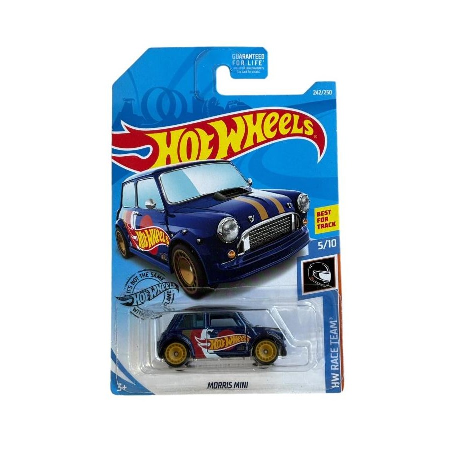 BARU HOTWHEELS SUPER TREASURE HUNT MORRIS MINI BIRU CARD US FREE PROTEKTOR