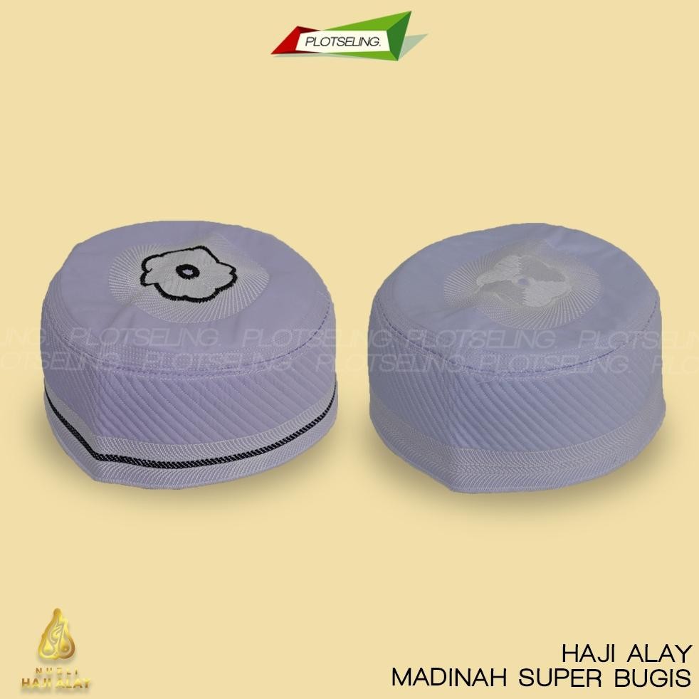 PK32 Peci MADINAH BUGIS SUPER Haji Kopiah Medina Santri Pesantren Dewasa Anak Laki Motif Model Bordi