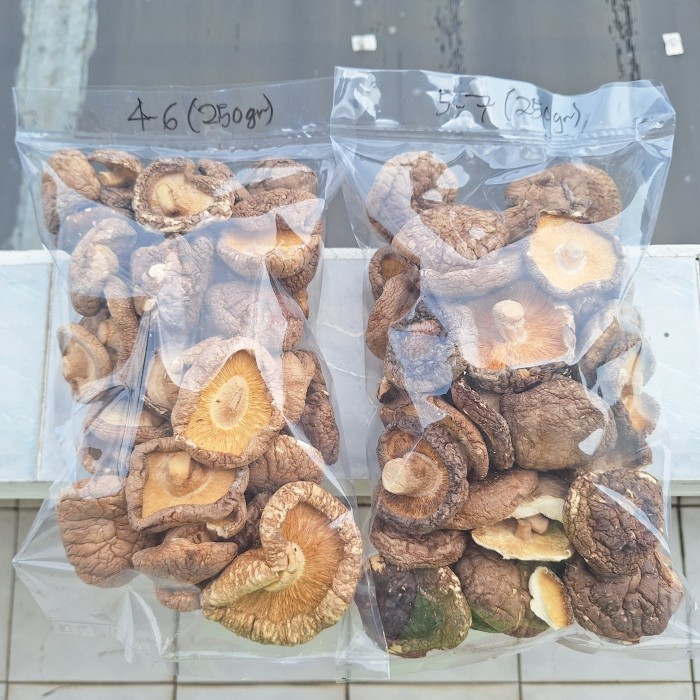 

Ina - Jamur Shiitake - Siang Ku / Hiokou Mentah 250 Gr Ikps Ukr D 4-6 Cm & 5-7 Cm