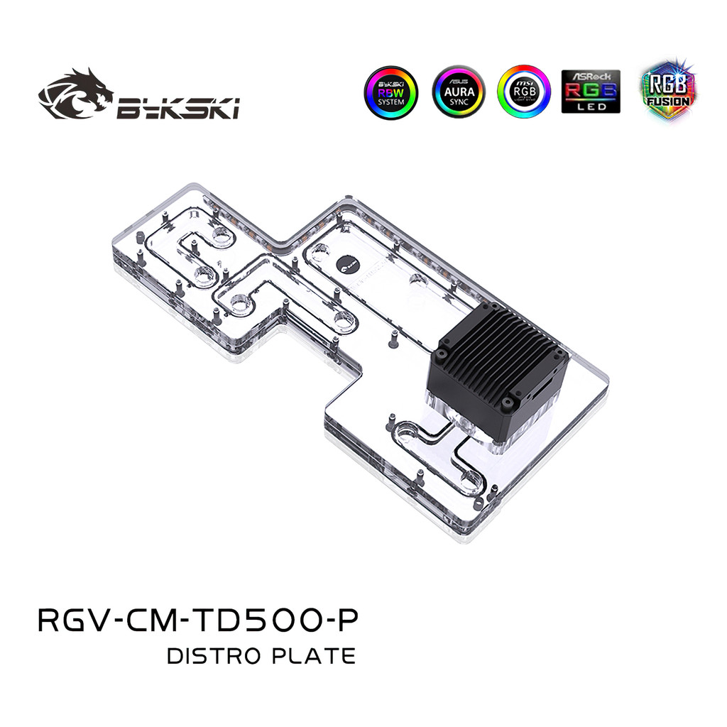 HSL Water Cooling RGB Reservoir Distro Plate for CoolerMaster TD500-MESH Chassis Case RGV-CM-TD500-P