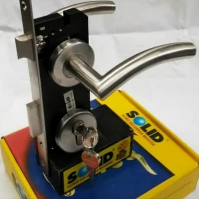 Paket Handle Solid Hre 6144 / kunci pintu stainless solid (KOMPLIT)